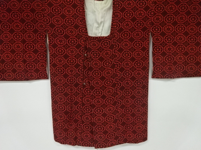 変わり亀甲に花模様道行コート